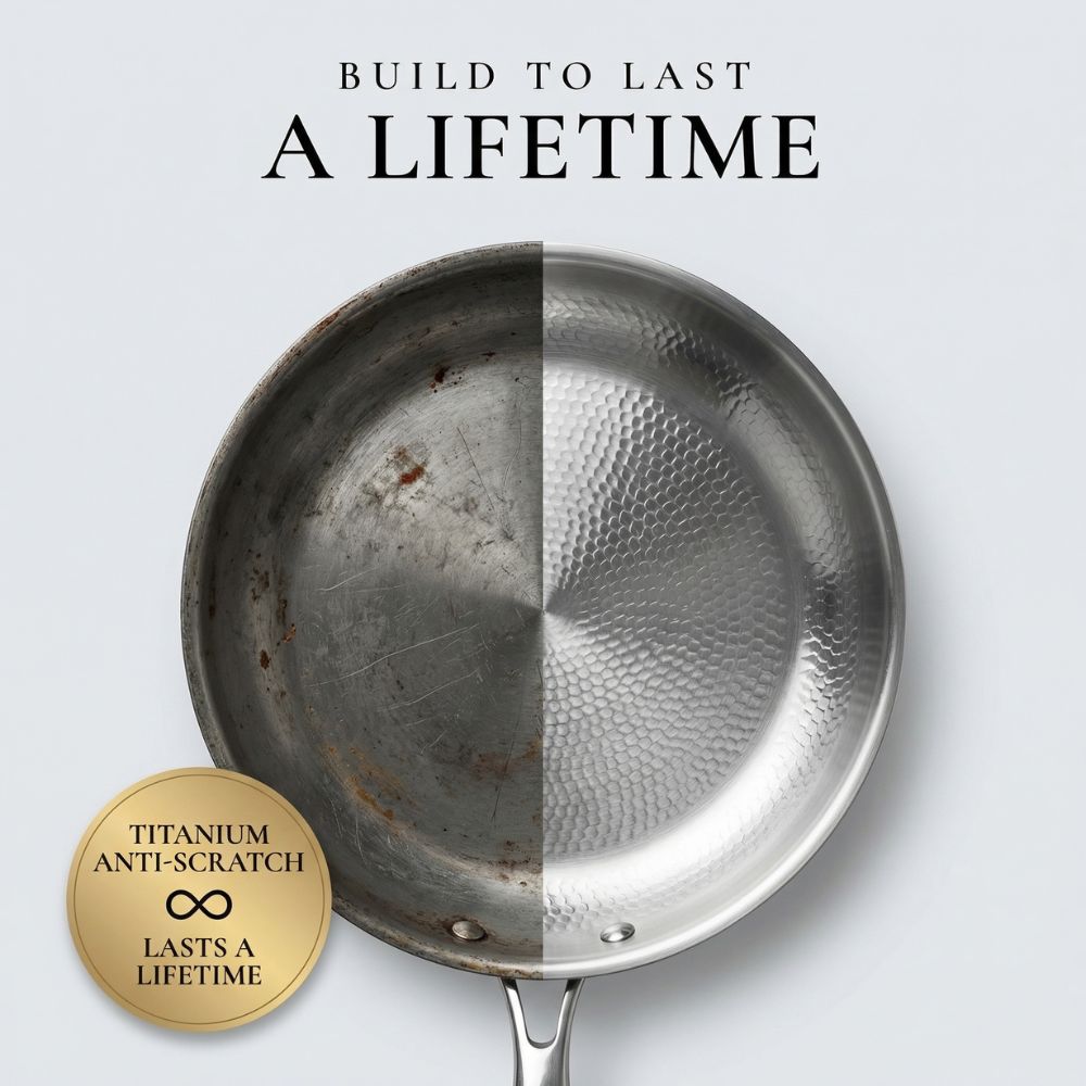 Titanium Frying Pan with Free Lid