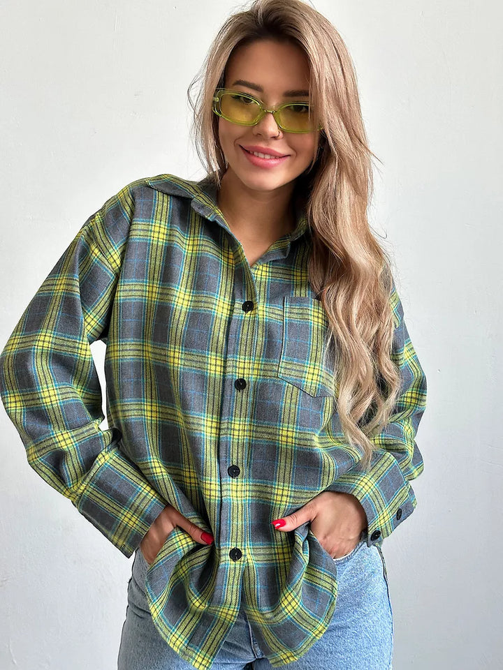 Caitlin - Checked Flannel Shirt