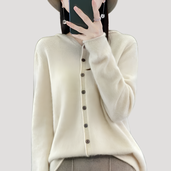 Women's Hooded Buttoned Cardigan