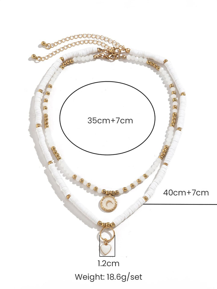 Boho Heart Crystal Necklace