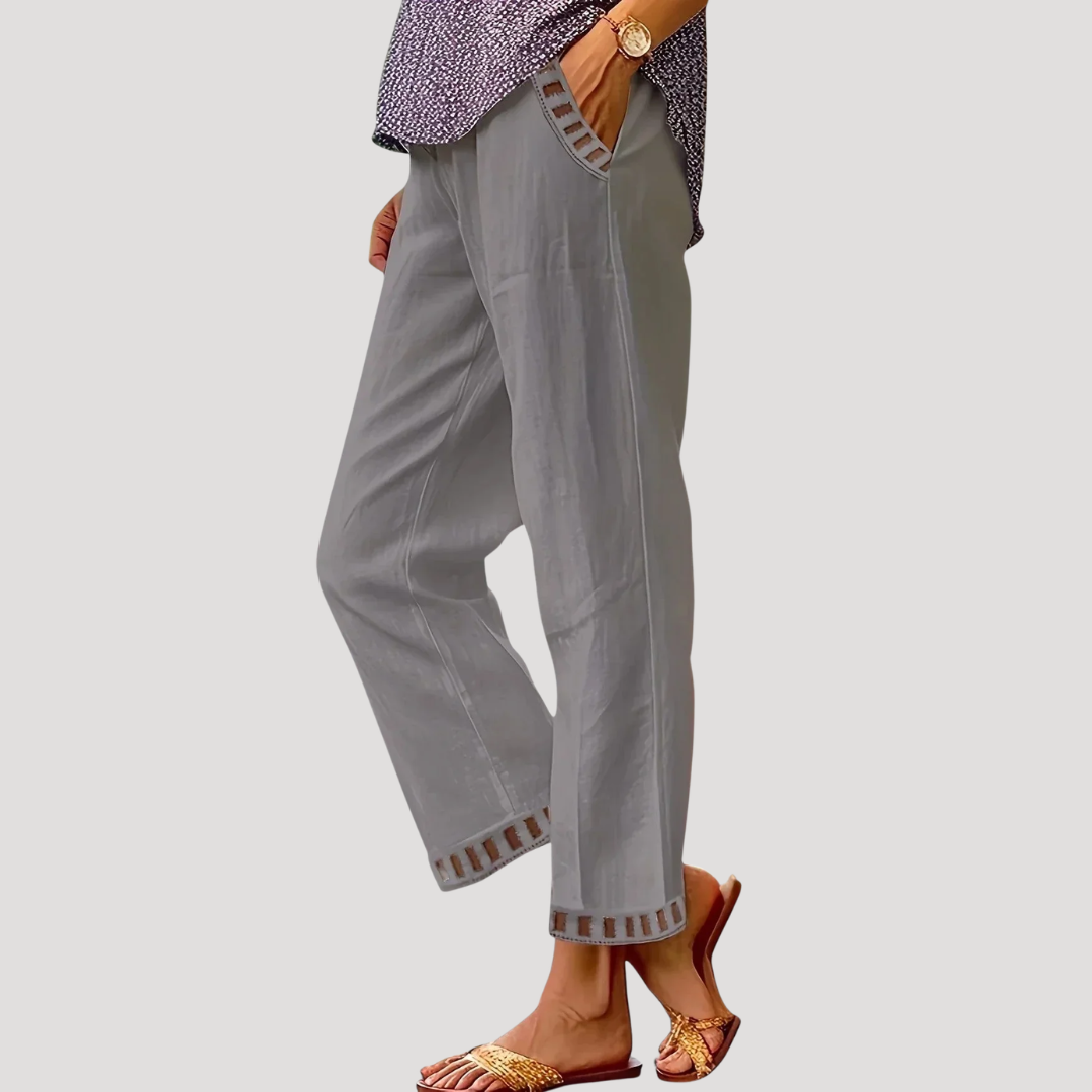Women's Comfort Straight Pants with Pockets