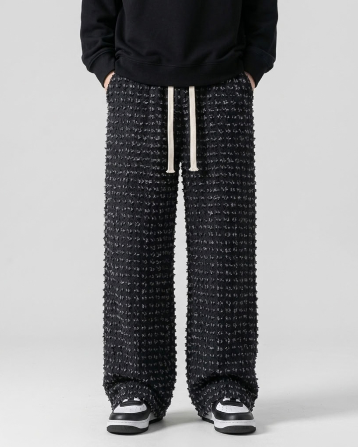 Distressed Straight Fit Cargo Trousers For Men