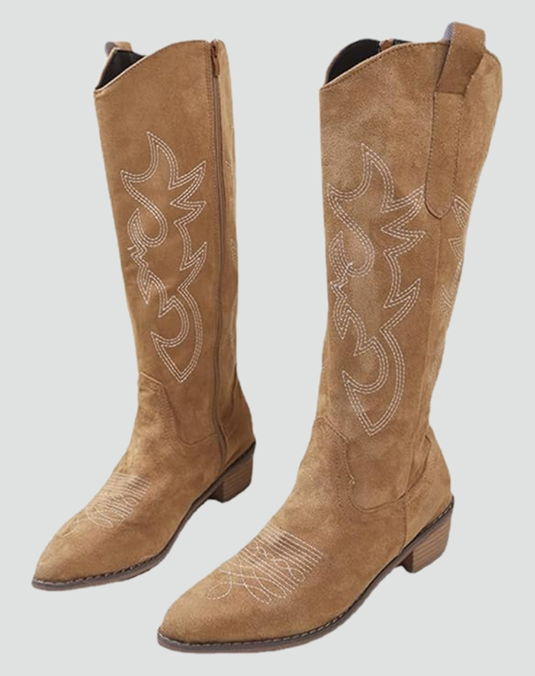 Stylish High Cowboy Women's Boots with Heel - Elena Harper