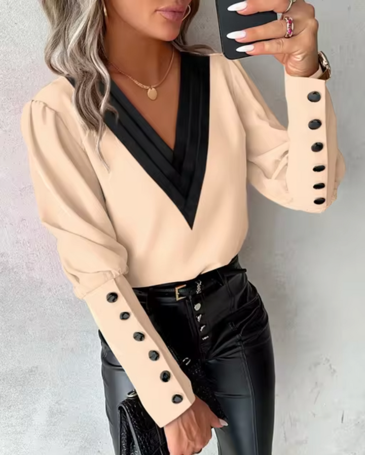 Lilou – Elegant blouse with V-neck | Stylish & comfortable for every season