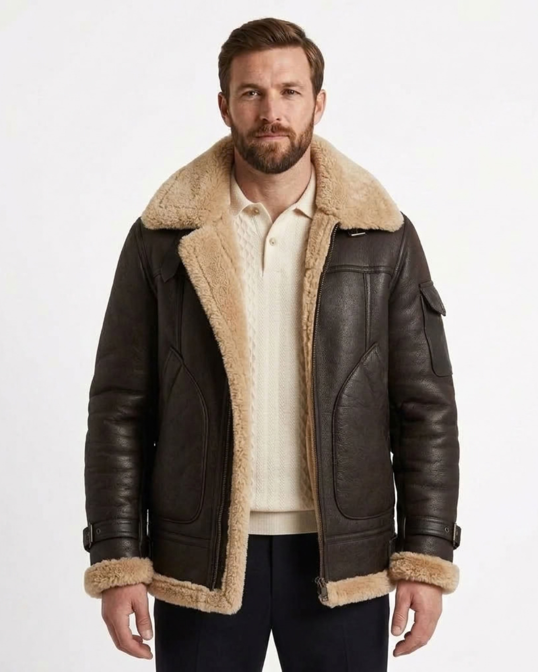 Structured Fleece-Lined Jacket For Men