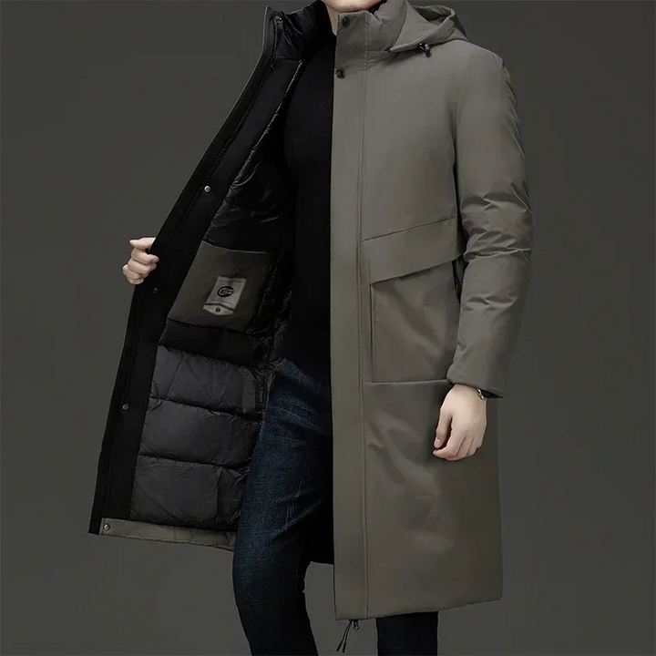 Men's Hooded Long Coat | Ultimate Winter Warmth & Style
