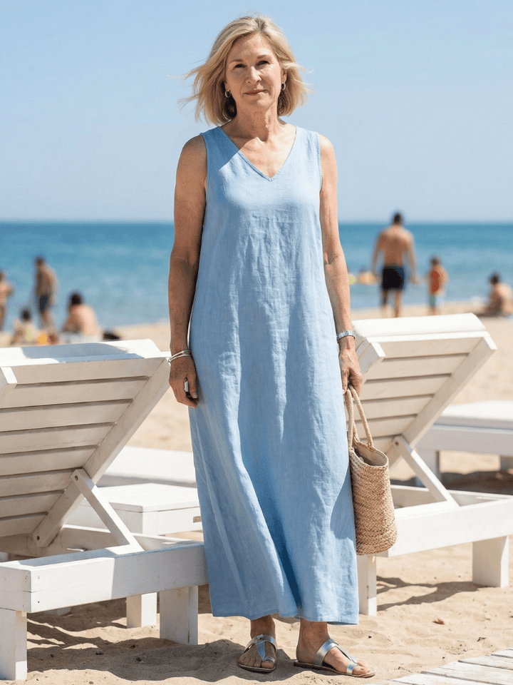 Zerina™ Easy Fall Midi Dress by Emma & Rose Cape Town, featuring a stylish fall-inspired design with a flowy silhouette.