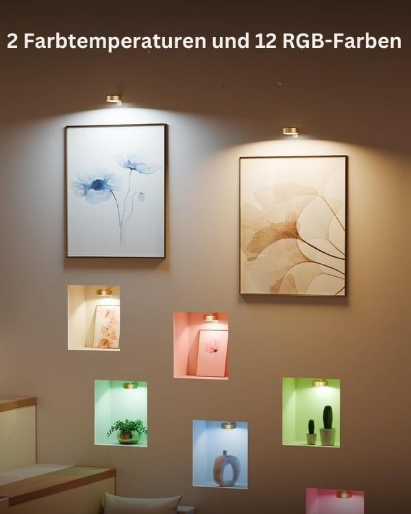 GlowFrame Magnetic Painting Light with 13 Lighting Modes (3-Pack) - Elena Harper
