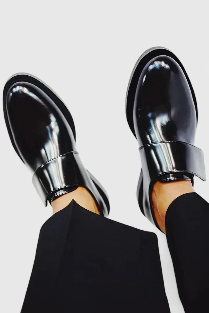 Cheska Modern Polished Strap Shoes - Elena Harper