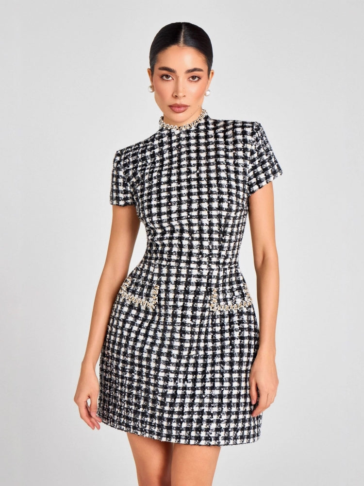 Classic Tweed Straight Skirt Set
