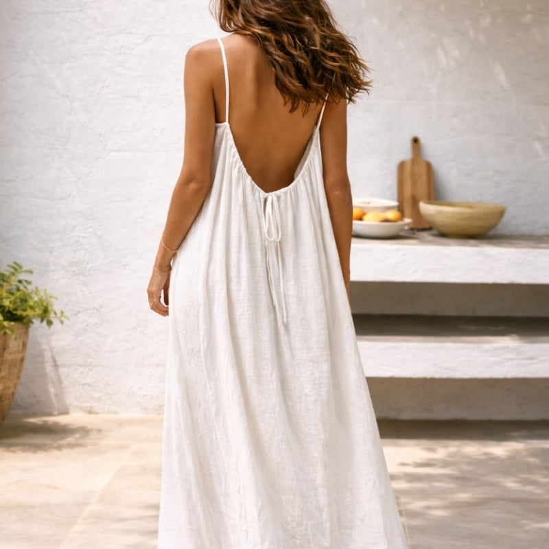 Trinidad | Women's Maxi Dress with Thin Straps and Loose Fit