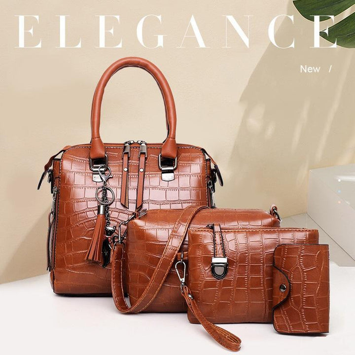 Palmer - 4-Piece Crocodile Pattern Handbag