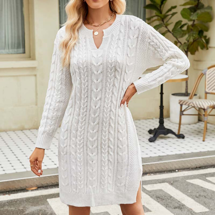 Casual Twisted Knit Dress