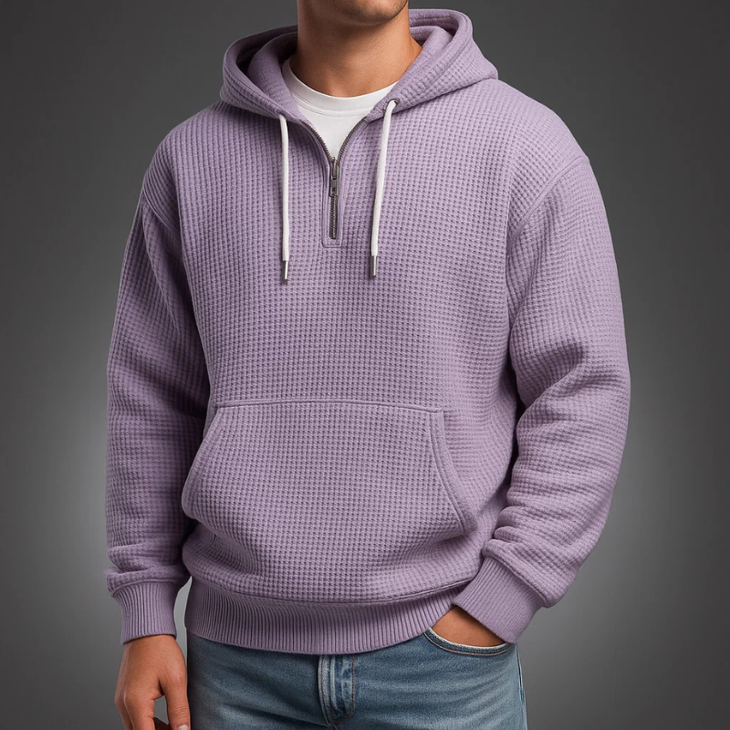 LAURENT MONACO | WAFFLE KNIT HOODIE FOR MEN