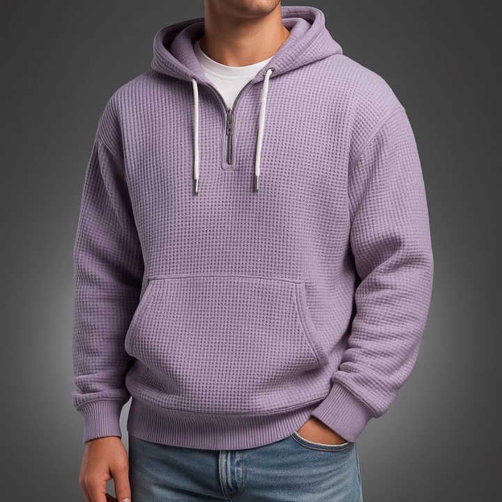 LAURENT MONACO | WAFFLE KNIT HOODIE FOR MEN