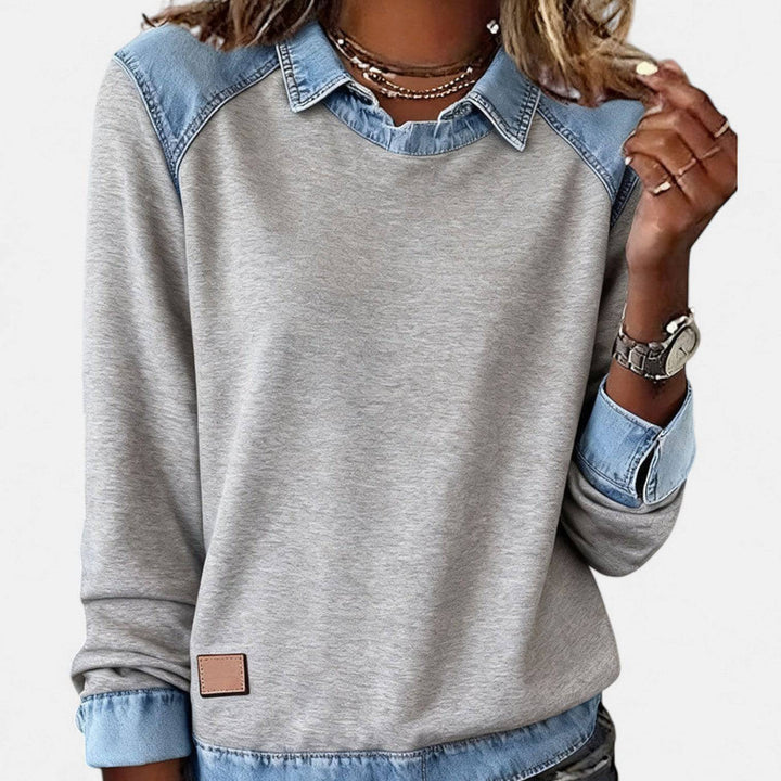 Zailah™ sophisticated sweater from Emma & Rose Cape Town, featuring a stylish blouse or shirt design in soft fabric.
