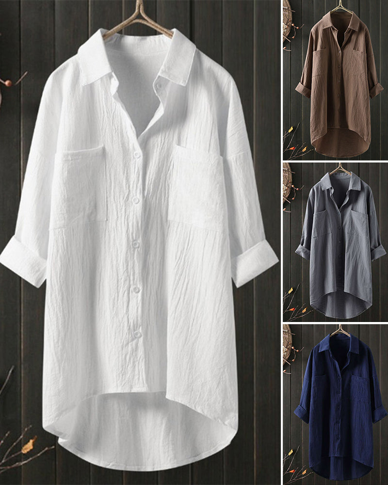 Olivia™ | Loose Comfy Solid Colour Blouse