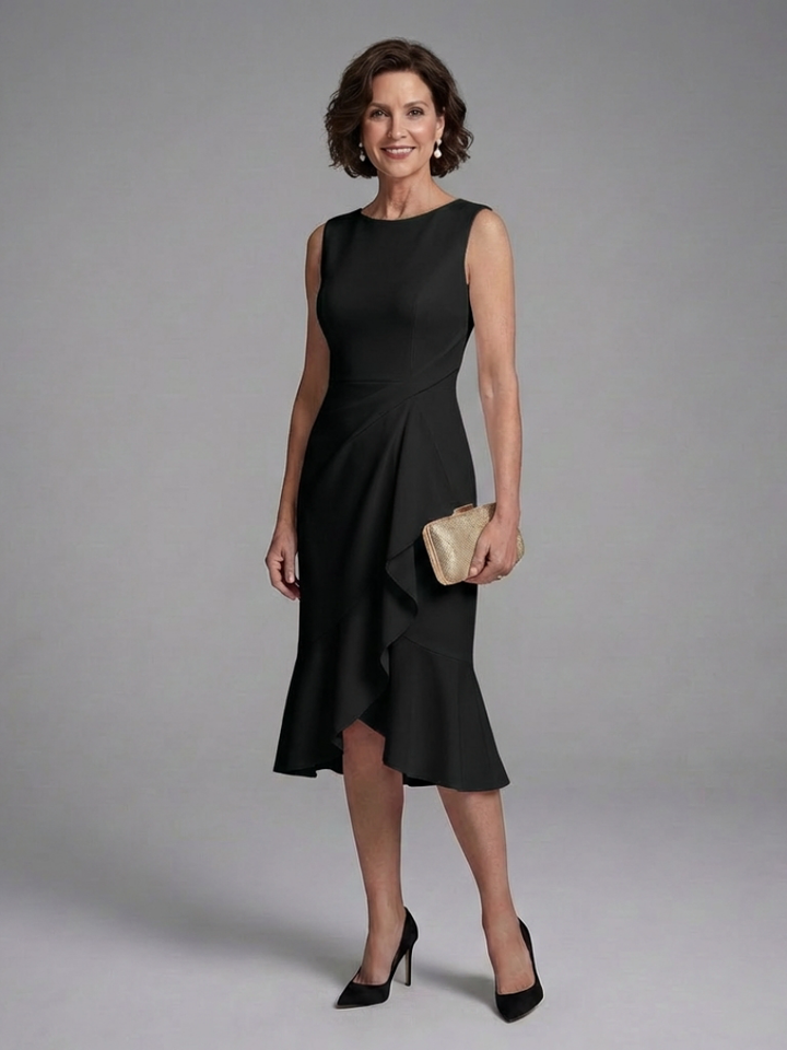 Cosima Sleeveless Wrap Detail Midi Dress - Elena Harper