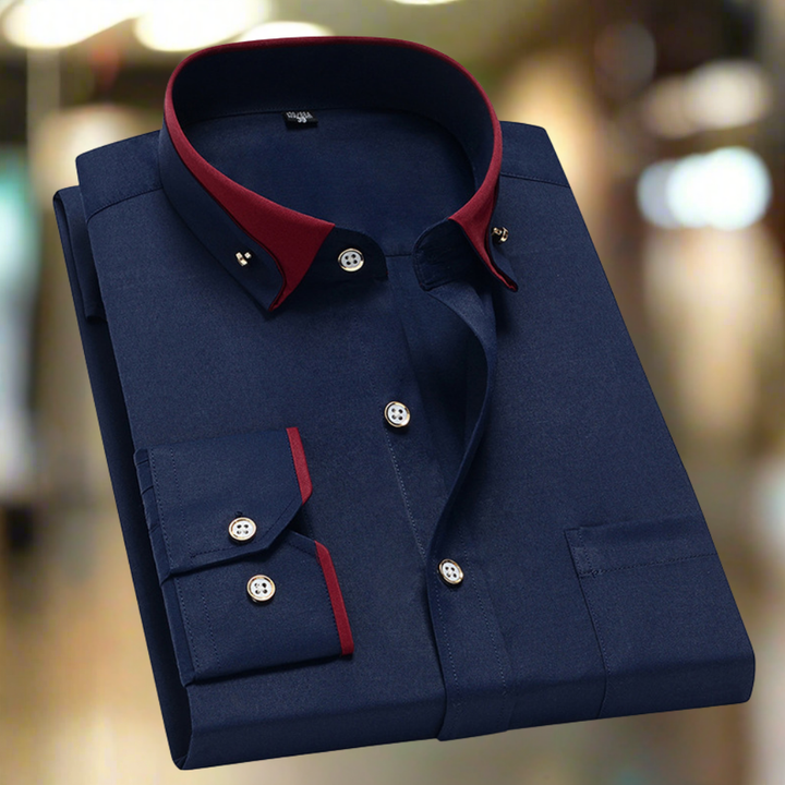 Albert Classic Long Sleeve Cotton Shirt, view 8 - Elena Harper