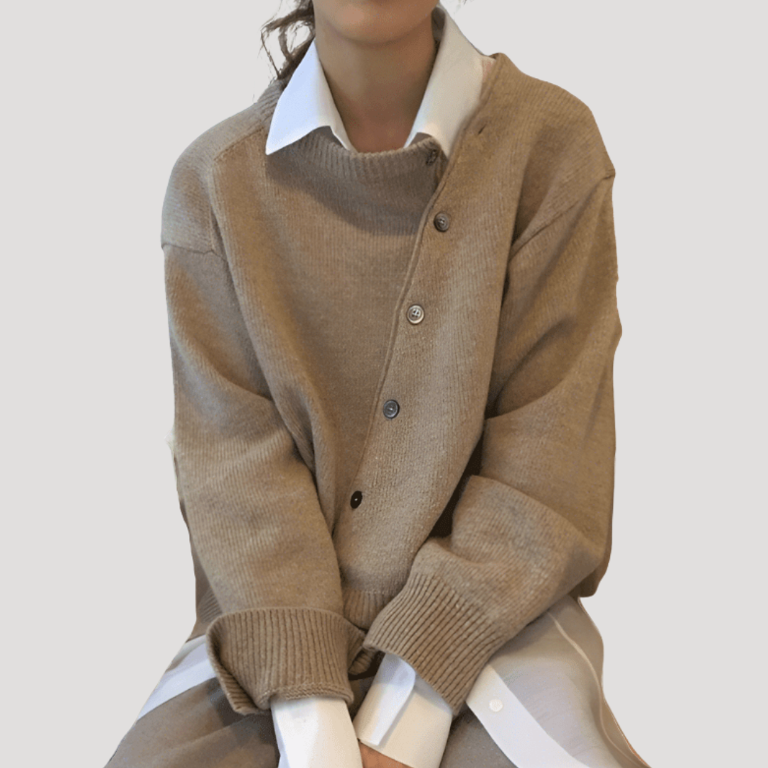 Asymmetrical Button-Front Women's Cardigan