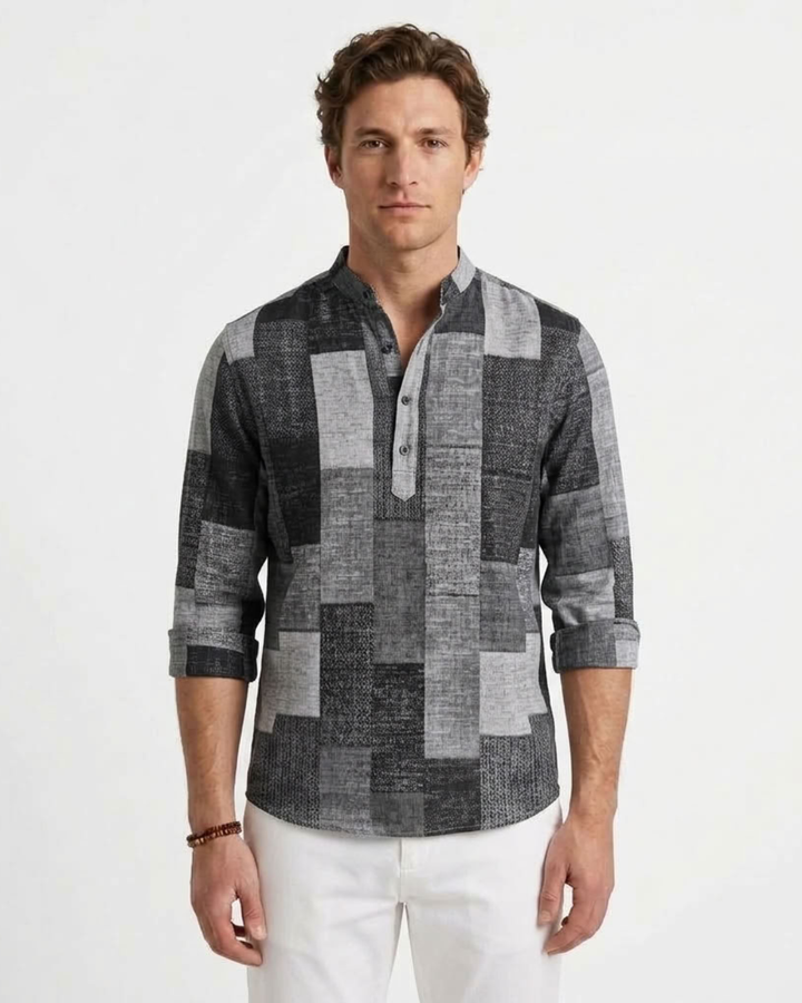 Textured Polo with 3D Print - Elena Harper