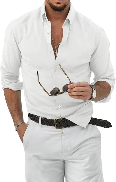 Men's Long Sleeve Shirt Casual Formal