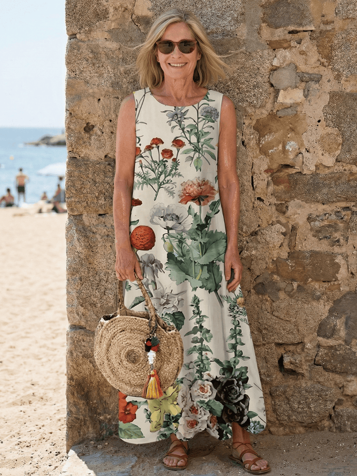 Emma & Rose Cape Town Cressa Featherlight Midi Dress in soft fabric, showcasing its elegant, flowing silhouette and delicate design.
