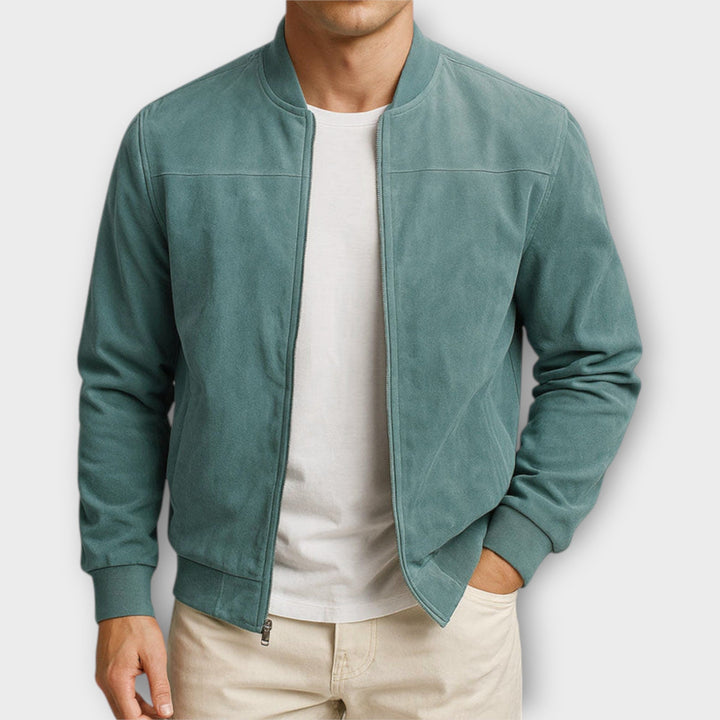 LAURENT MONACO | MEN'S SUEDE LEATHER BOMBER JACKET