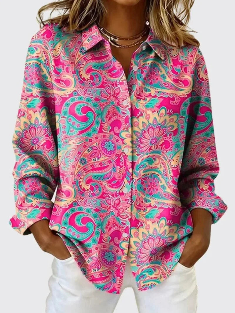 Women's Loose-Fit Paisley Print Shirt