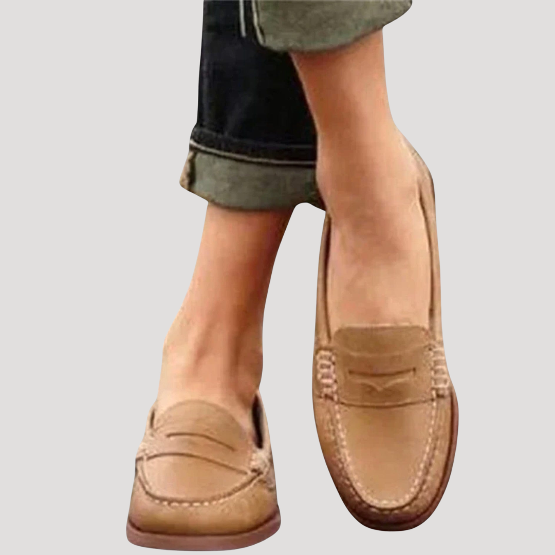 Women’s Flat Shoes with Visible Stitching Comfort