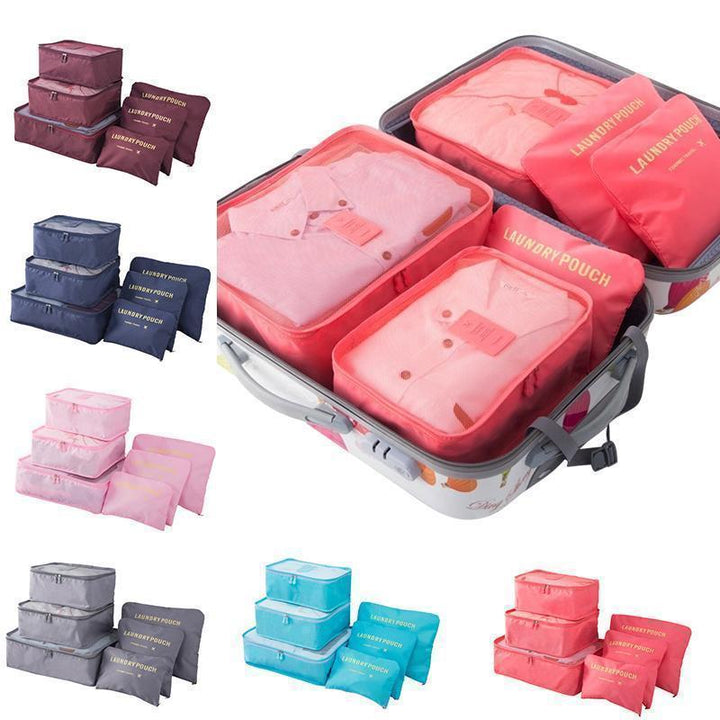 6-Piece Travel Set Storage Cubes for Clothing and Accessories - Elena Harper