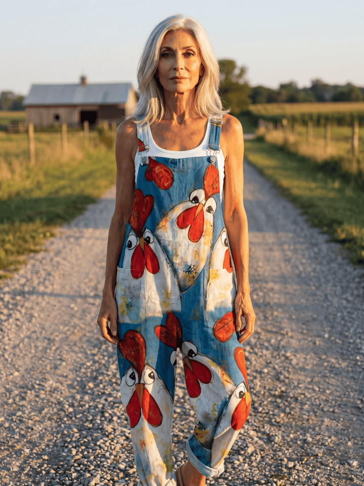 Ilaria™ playful motif jumpsuit by Emma & Rose Cape Town, featuring a colorful, whimsical design and comfortable fit.
