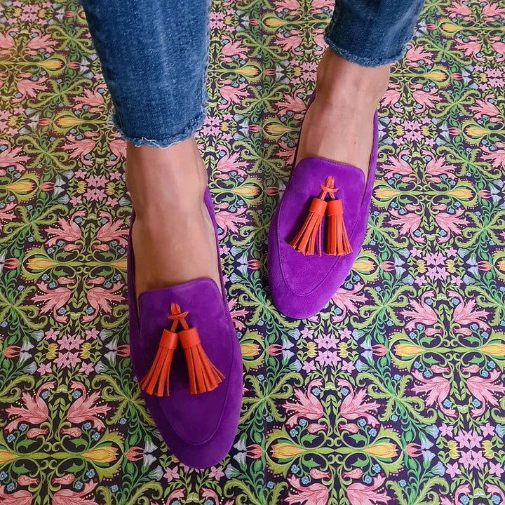 Purple Loafers with Tassels | NORTHLINE STUDIO