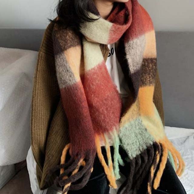 Warm Plaid Scarf