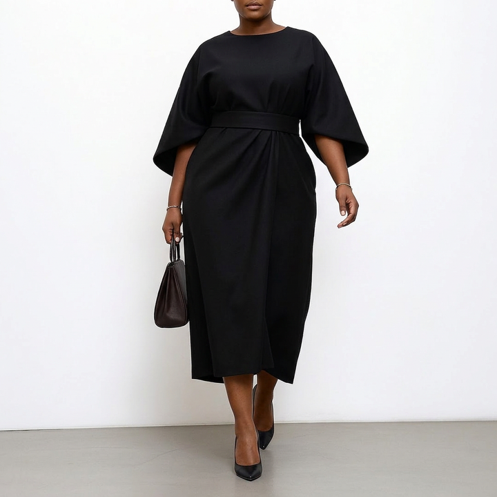 Zora Maxi Dress with Batwing Sleeves, view 9 - Elena Harper