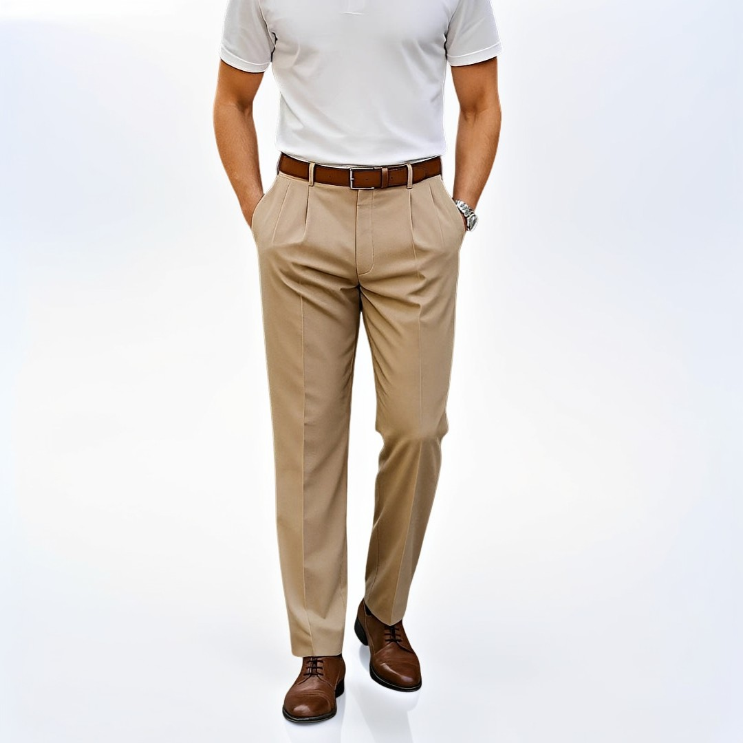 Brandon Formal Straight Pants, view 5 - Elena Harper