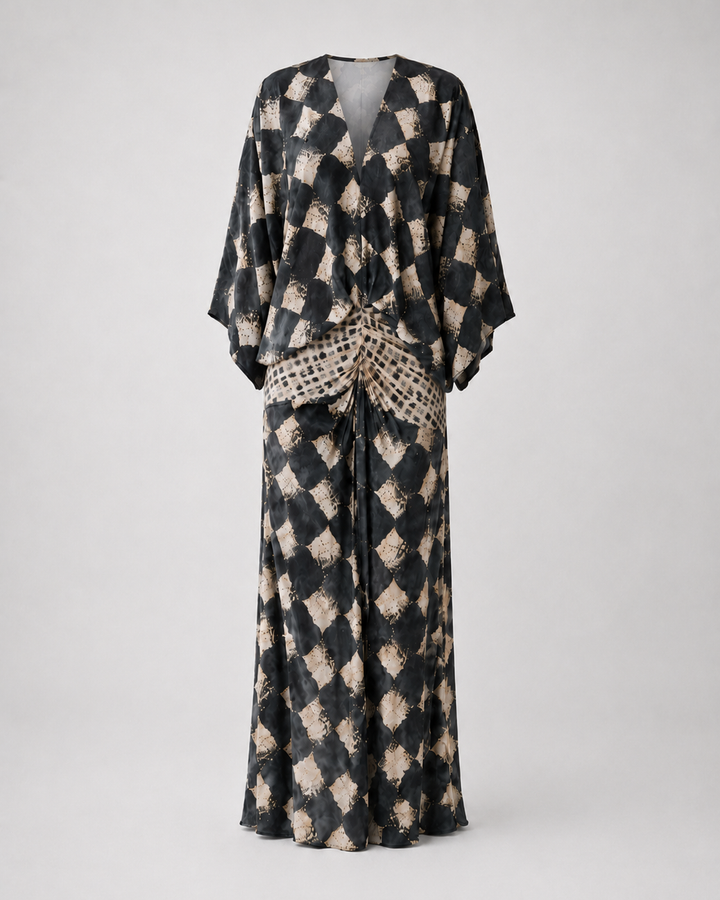 Jannie™ | Elegant Belly-Camouflaging Mosaic Dress