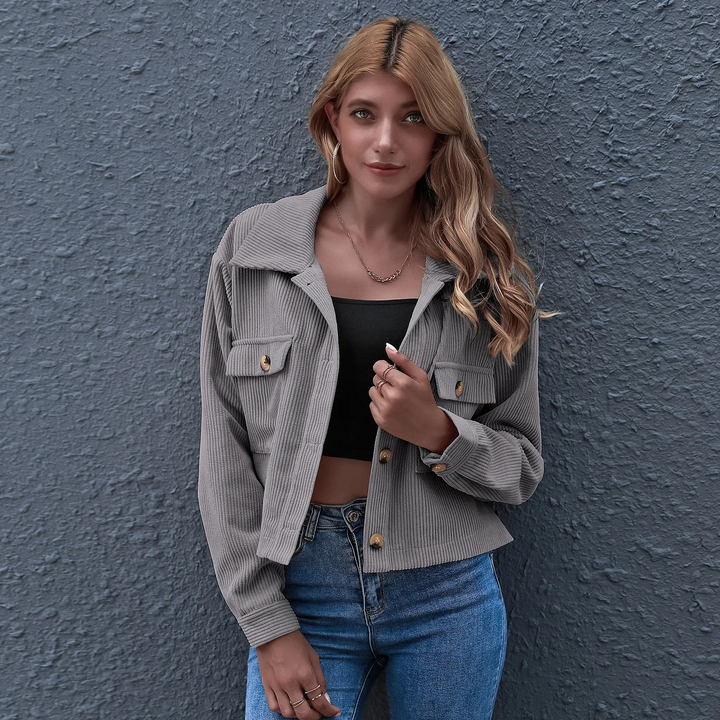 Women's Corduroy Jacket Modern and Cozy, view 2 - Elena Harper