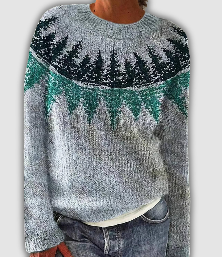 Emma & Rose Cape Town retro sweater featuring a cozy knit design in vibrant colors, perfect for casual wear.