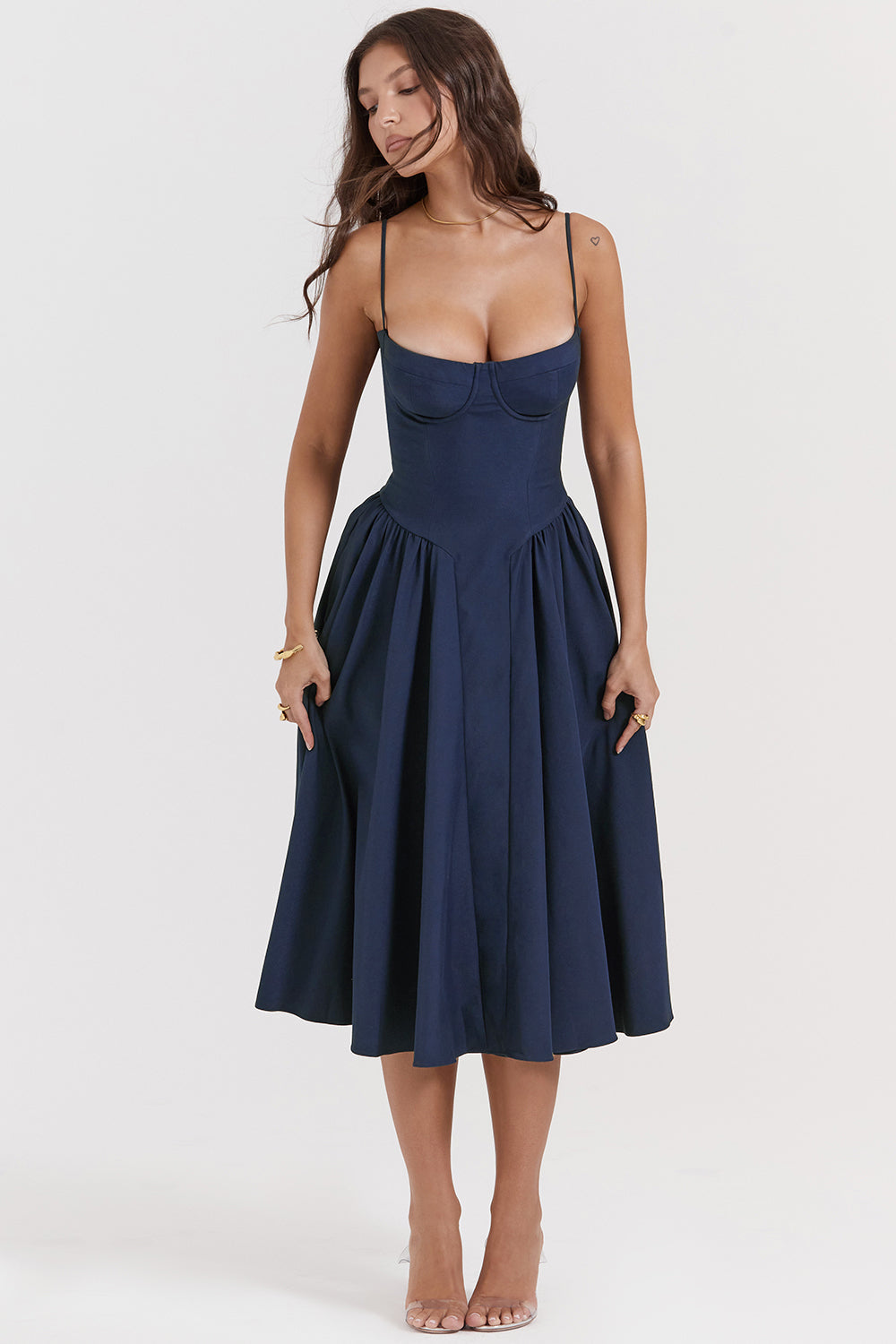 Strapless Corset Dress with Fitted Bodice | Ideal for Spring and Summer