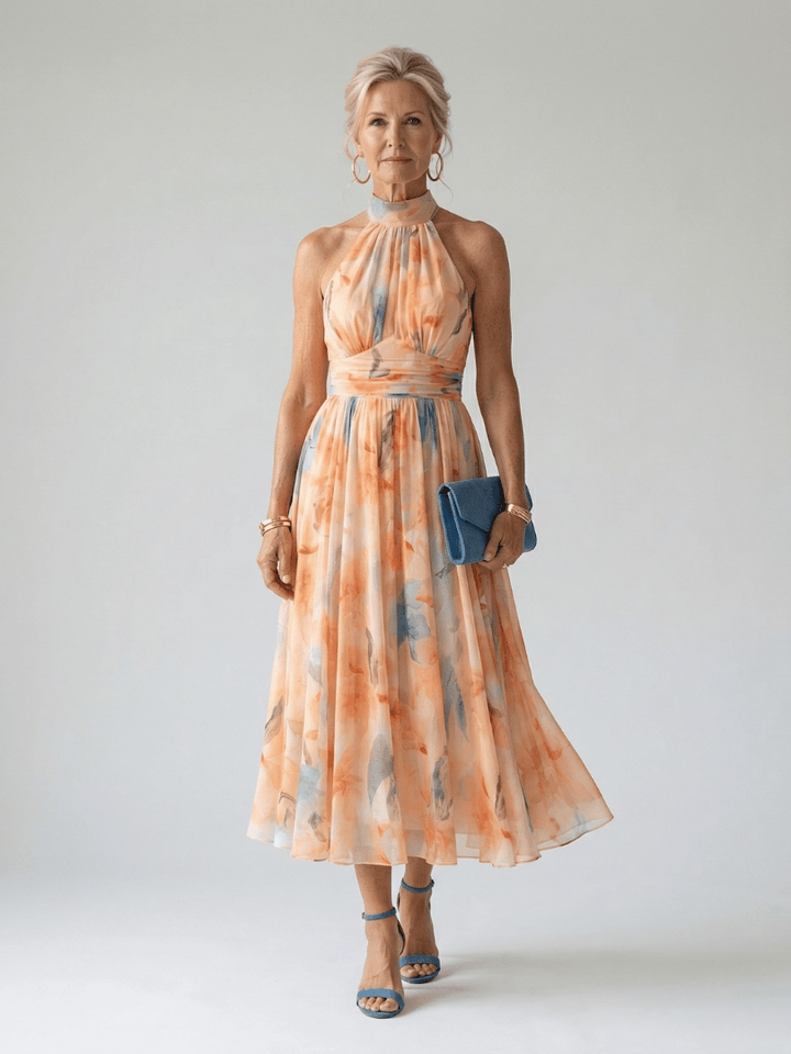 Elin™  |  Soft Halter Midi Dress