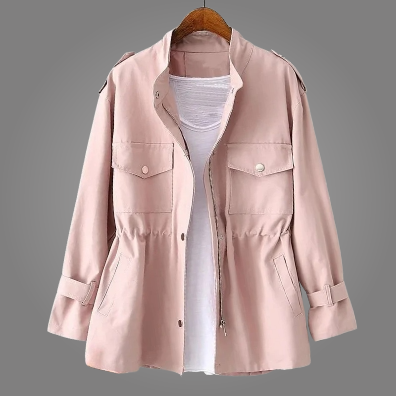 Women's Buttoned Waterproof Coat – Elegance and Daily Protection