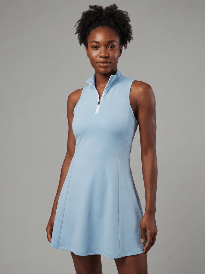 Averin™ Active Flow Tennis Dress by Emma & Rose Cape Town, lightweight athletic dress with sleeveless design and sporty fabric.