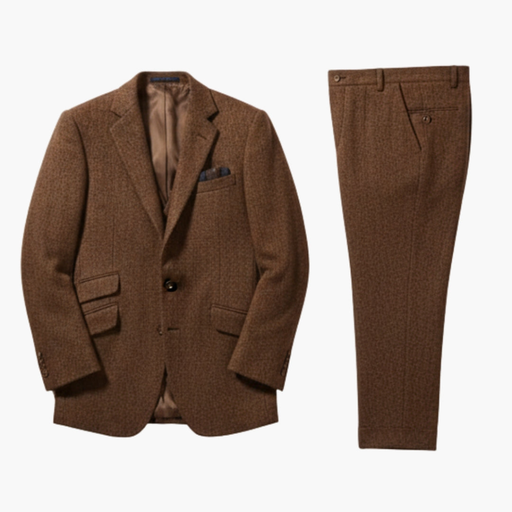 Men’s Formal Suit Set with Jacket and Vest