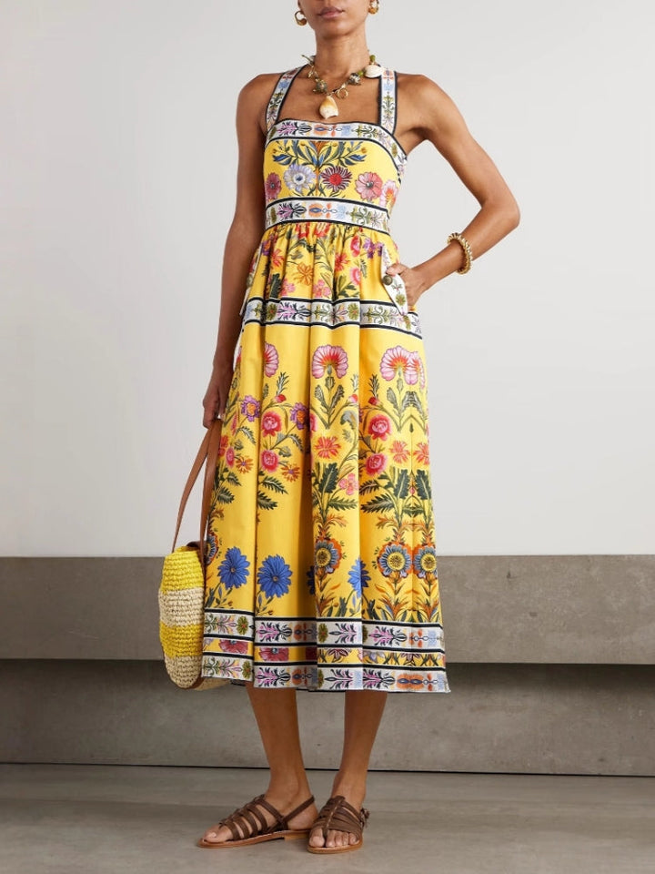 Casual Strapless Midi Dress