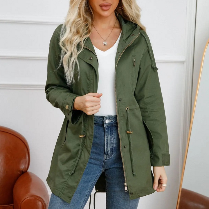 Lightweight and Casual Women's Windbreaker – Comfortable Hooded Jacket