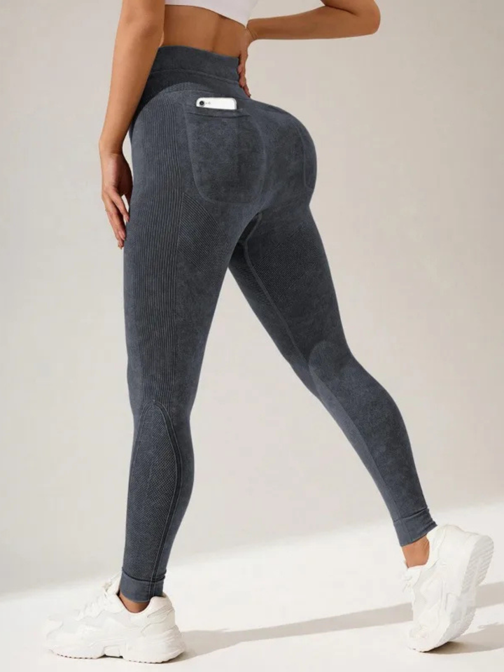 Lavender Sculpted Denim Leggings - Elena Harper