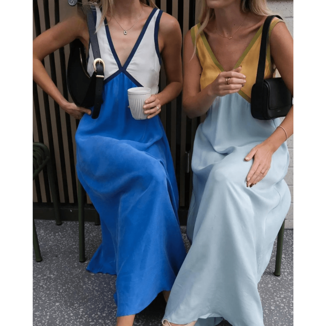 Renata V-Neck Dress, view 7 - Elena Harper
