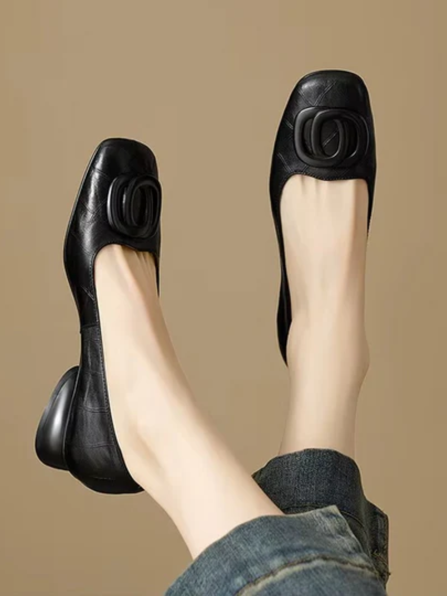 Norelle™ | Comfortable Orthopedic Ballerinas with Square Toe