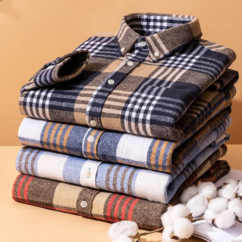 LAURENT MONACO | COSY FLANNEL CHECK SHIRT FOR MEN